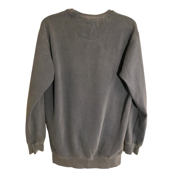 Duke Embroidered Distressed Crew Neck Sweatshirt Womens Small DDMF Blue Devils - Picture 6 of 7